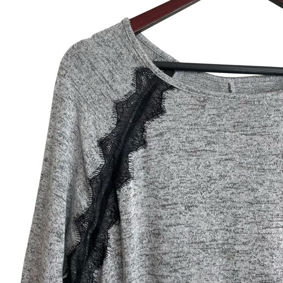 Lane Bryant‎ Women Sweater 14/16 Black Lace Trim Fairygoth Y2K Retro Boho Chic - Picture 8 of 13